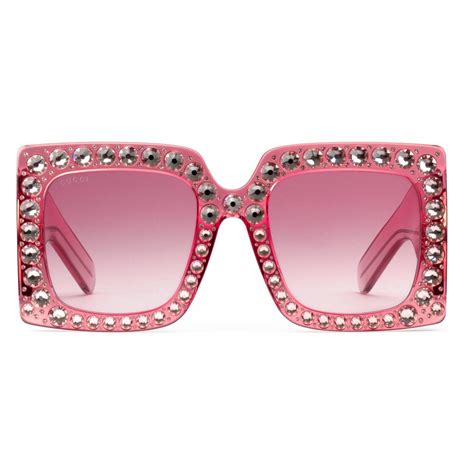 gucci pink sunglasses|pink oversized Gucci sunglasses.